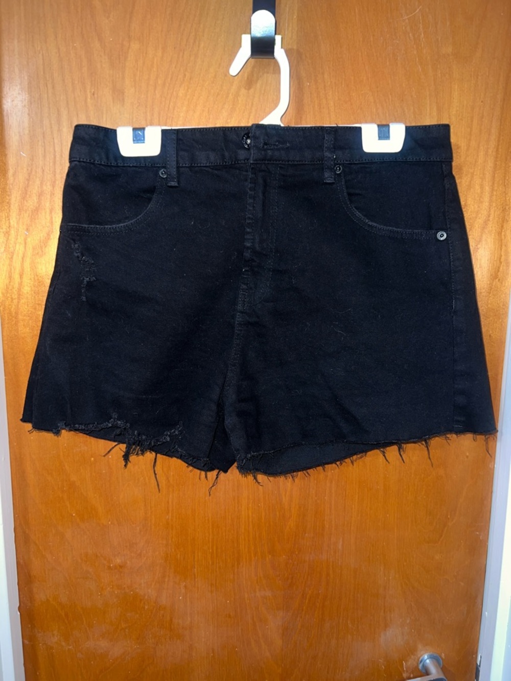 Chelsea & Violet Black Distressed Denim Cutoff Shorts